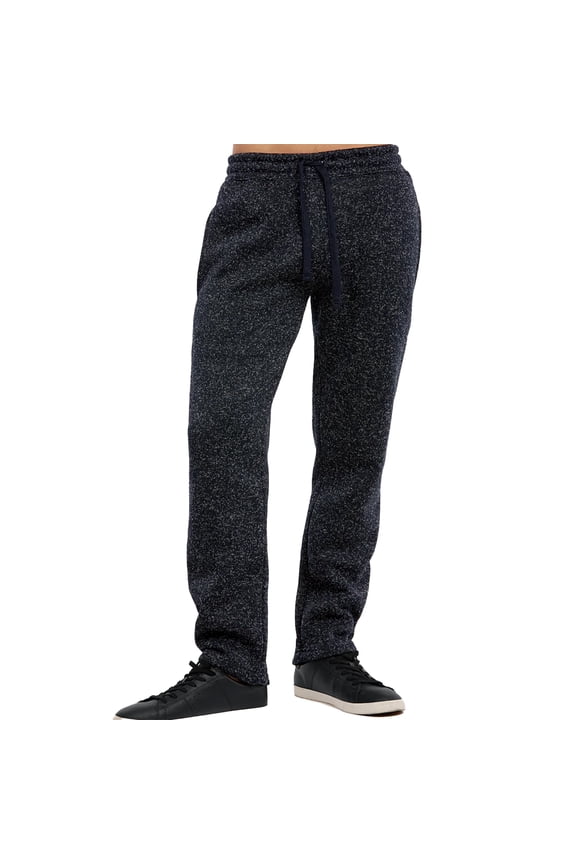 Men's Medium Weight Fleece Open Bottom Sweatpants with Pockets, NVM 2XL, 1 Pack