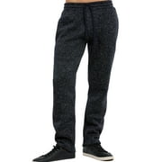 Men's Medium Weight Fleece Open Bottom Sweatpants with Pockets, NVM L, 1 Pack