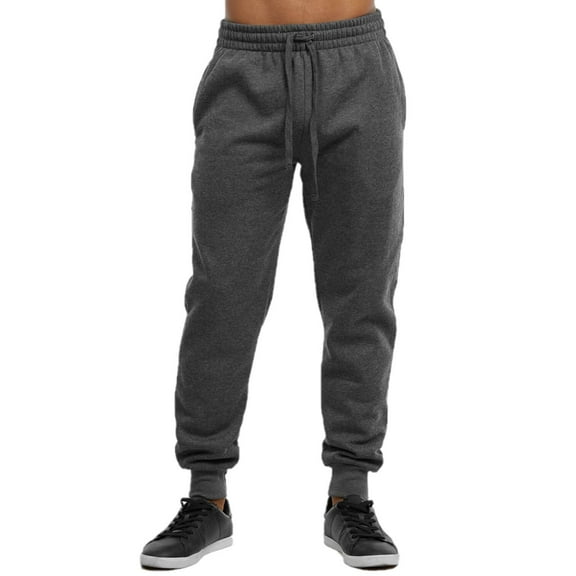 Men's Medium Weight Sweatpants Fleece Spacedye Joggers with Pockets, Charcoal Gray XL, 1 Count, 1 Pack
