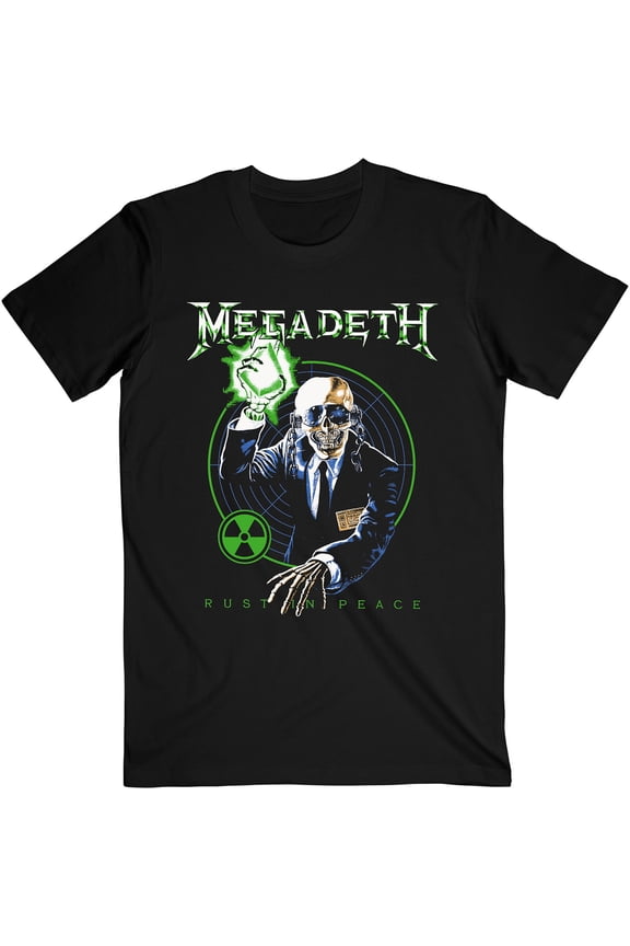 Men's Megadeth Vic Target RIP Anniversary Slim Fit T-shirt Large Black
