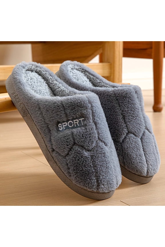 Men's Memory Foam Fuzzy Slippers Knitted House Men Fashion And Winter Home Soft Bottom And Elegant Versatile Warm Couple Indoor And Outdoor Slippers