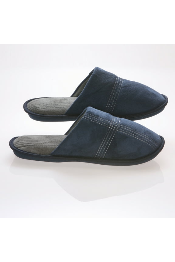 Men's Memory Foam Suede Polar Fleece Slipper