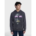 thumbnail image 1 of Halloween Oversized Fit Grim Reaper Graveyard Graphic Fleece Hoodie Sweatshirt, Men's Sizes XS-4XLT, 1 of 5