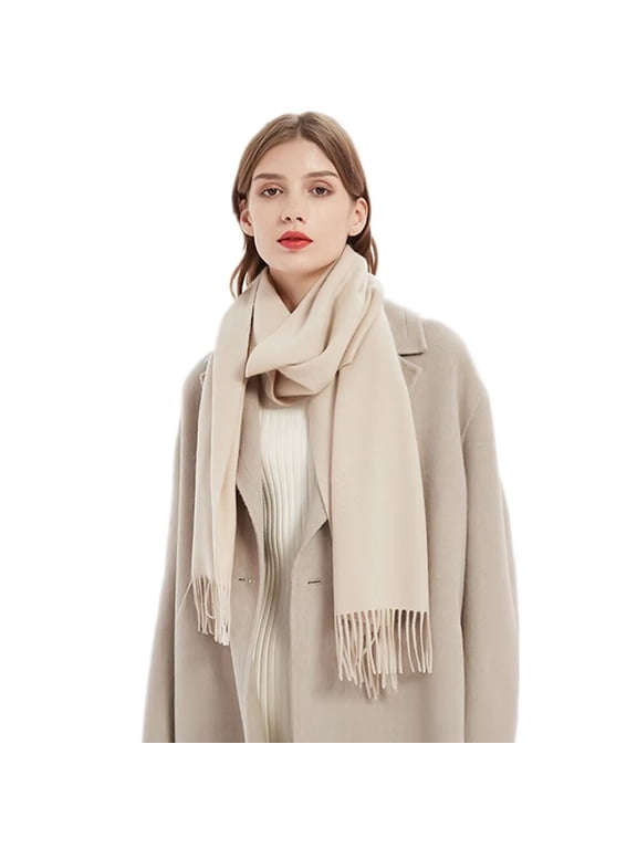 Men's Merino Wool Scarf, Long Winter Neckwear with Gift Box 72x12inch