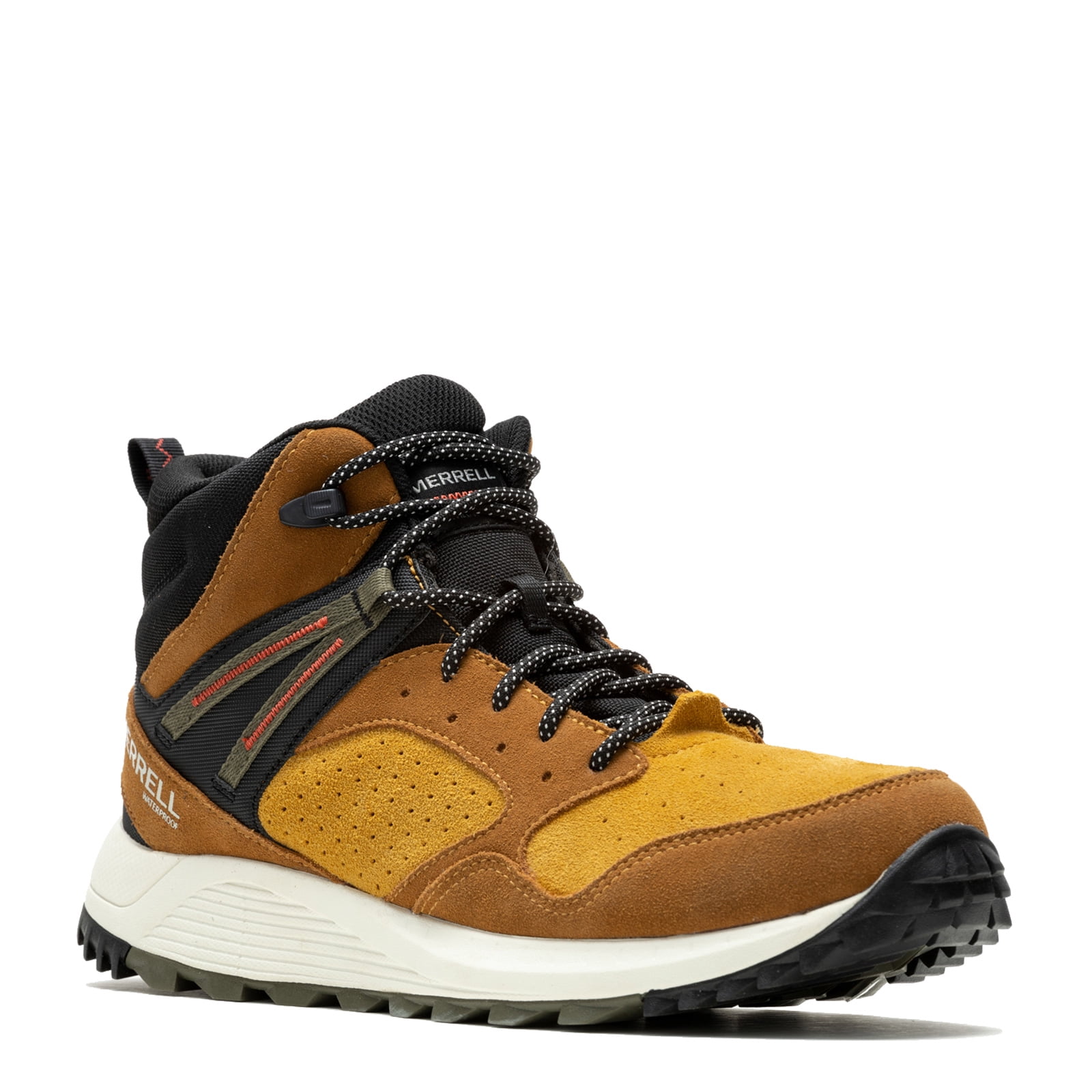 Merrell Men’s Wildwood Mid Leather Waterproof Hiking Boots in Granite| 9M Merrell Wildood Mid Leather Granite Waterproof Men main image 4