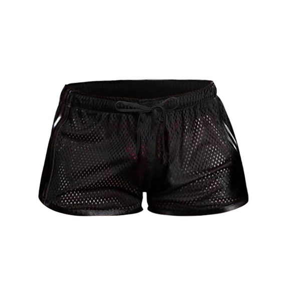 Men's Mesh 3 Inch Retro Workout Shorts Lounge Running Gym Athletic Fitness Casual Booty Short Beach Shorts