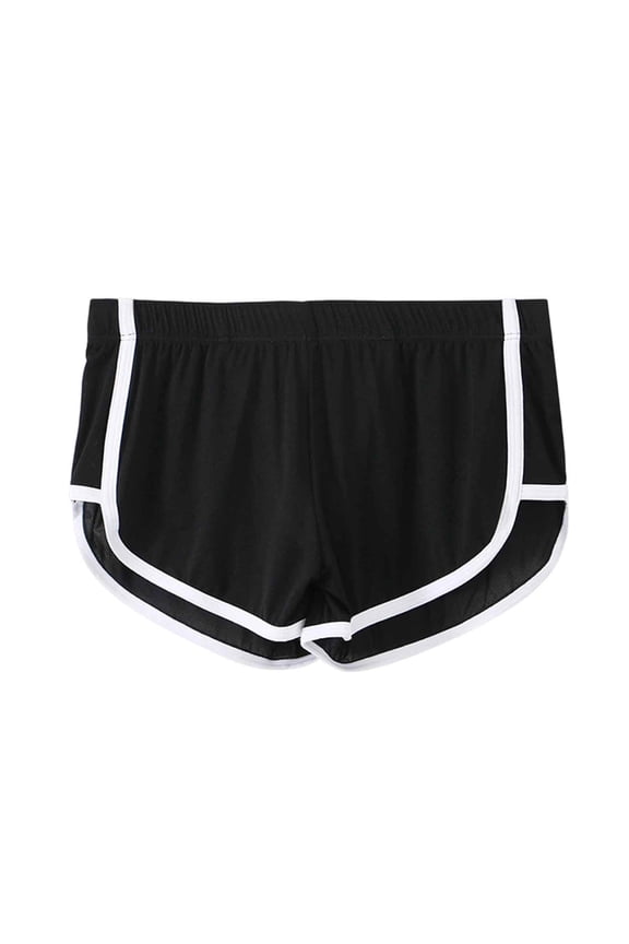 Men's Mesh 3 Inch Retro Workout Shorts Lounge Running Gym Athletic Fitness Casual Booty Short Shorts Boxers Breathable Lounge Shorts(Black,M)