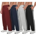 thumbnail image 1 of Men's Mesh Athletic Sweatpants with Pockets Open Bottom Gym Active Pants for Running, Training, Workout, 1 of 8