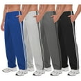 thumbnail image 1 of Men's Mesh Athletic Sweatpants with Pockets Open Bottom Gym Active Pants for Running, Training, Workout, 1 of 8