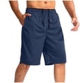thumbnail image 1 of Men's Mesh Basketball Pants Loose Elastic-Waisted Shorts with Pockets & Drawstring Athletic Workout Sweatpants Casual Trendy Shorts Summer Running Outfits 2026 Blue S, 1 of 3