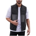 thumbnail image 1 of Men's Mesh Breathable Fishing Vest, Multi Pockets Photography Travel Hiking Waistcoat Full Zip Sleeveless Jacket for Adults Big and Tall Size M-3XL Black, 1 of 6
