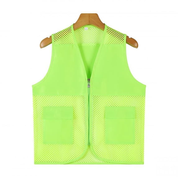 Men's Mesh Breathable Fishing Vest Pockets Photography Travel Hiking Waist Coat Jacket For Adults And Youth, -, Green