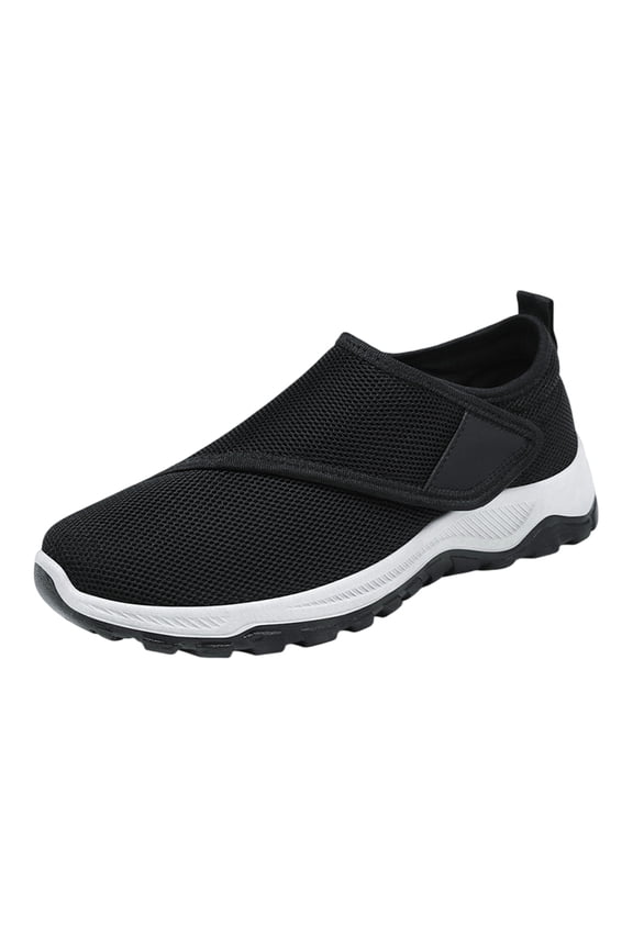 Men's Mesh Breathable Lightweight Sneakers with Hook Loop Comfortable Hands-Free Slip-On arch support comfortable Shoes Casual Gym Athletic Running Walking Shoes for Swollen Feet,43