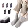 thumbnail image 1 of Men's Mesh Cotton Dress Socks Business Casual Solid Crew Socks Lightweight Soft Comfort, Medium 6-10.5, 5 Pairs, 1 of 7