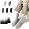 thumbnail image 1 of Men's Mesh Cotton Dress Socks Business Casual Solid Crew Socks Lightweight Soft Comfort, Medium 6-10.5, 5 Pairs, 1 of 7
