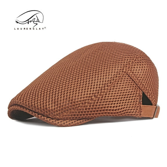 Men's Mesh Flat Cap Breathable Summer Newsboy Hat Beret Ivy Cap Irish Cabbie Gatsby Driving Hunting Hats
