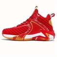 thumbnail image 1 of Men's Mesh Large-Size Basketball Shoes, Wear-Resistant Performance Sneakers, High-Top Battle Boots, 1 of 9