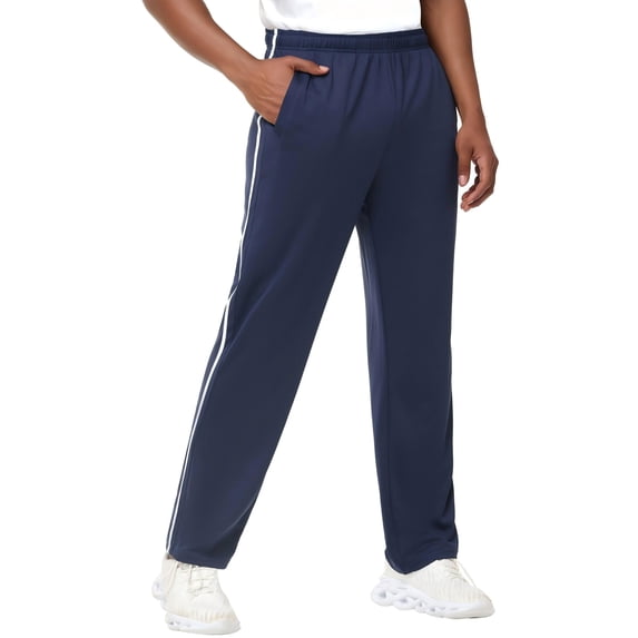 Men's Mesh Open Bottom Sweatpants,Athletic Running Pants with Pockets 3XL