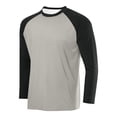 thumbnail image 1 of Men's Mesh Quick Dry Athletic Long Sleeve T-Shirt UPF SPF UV Sun Protection Gray L, 1 of 2