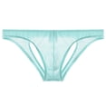 thumbnail image 1 of Men's Mesh Sheer Briefs Solid Color Transparent Lightweight Elastic Waist Underpants Exotic Apparel, 1 of 2