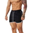 thumbnail image 1 of Men's Mesh Shorts Baggy Comfort Cotton Gym Shorts Quick-Dry Workout Training Shorts with Drawstring Black 2XL, 1 of 3