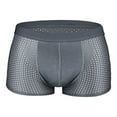thumbnail image 1 of Men's Mesh Underwear Cooling Thin Ice Silk Breathable Boxer Briefs Soft Quick Dry 3D Pouch No Fly, 1 of 3