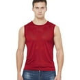thumbnail image 1 of Men's Mesh Vest - Hollow Ice Silk Sleeveless Shirt - 95% Polyester 5% Spandex, Slim Fit, Ideal for Gym, Workout, and Casual Summer Wear, 1 of 5