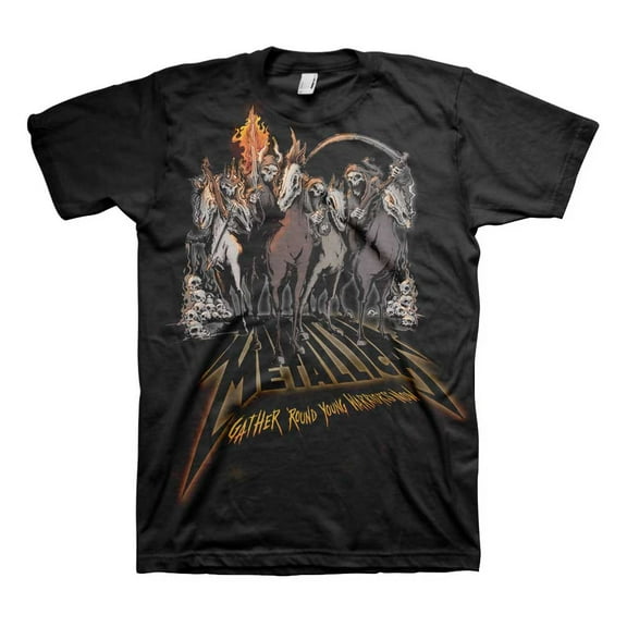Men's Metallica 40th Anniversary Horsemen T-shirt Large Black