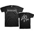 thumbnail image 1 of Men's Metallica 40th Anniversary Songs Logo (Back Print) Slim Fit T-shirt X-Large Black, 1 of 3