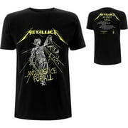 Mens Metallica And Justice For All Tracks Back Print Slim Fit T-shirt Small Black