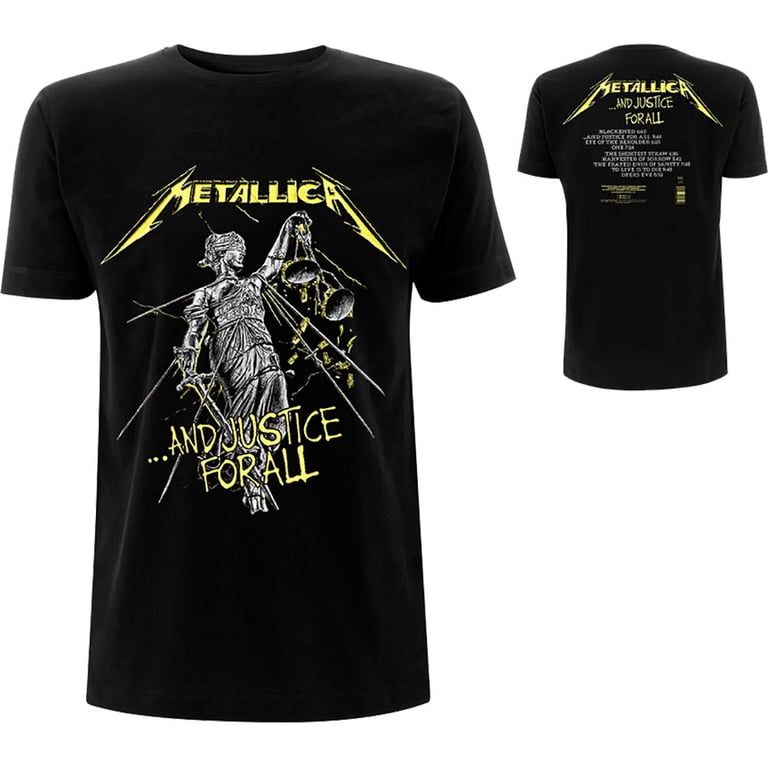 Men's Metallica And Justice For All Tracks (Back Print) Slim Fit T