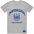 thumbnail image 1 of Men's Metallica College Crest Slim Fit T-shirt Large Grey, 1 of 3