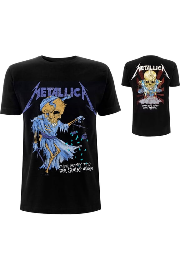 Men's Metallica Doris (Back Print) Slim Fit T-shirt XX-Large Black
