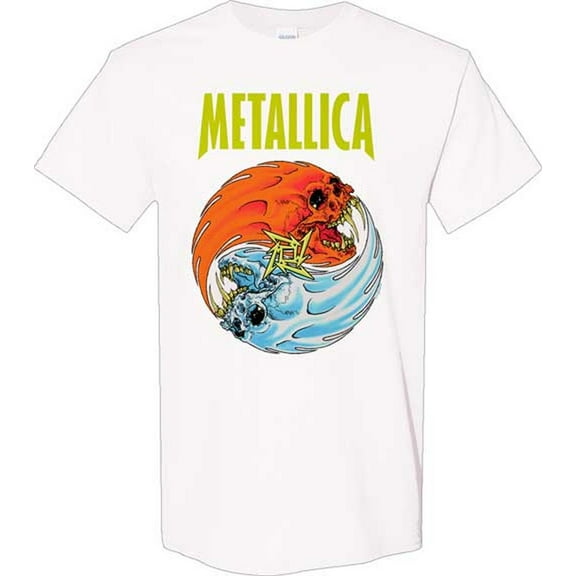 Men's Metallica Fire and Ice T-shirt Medium White
