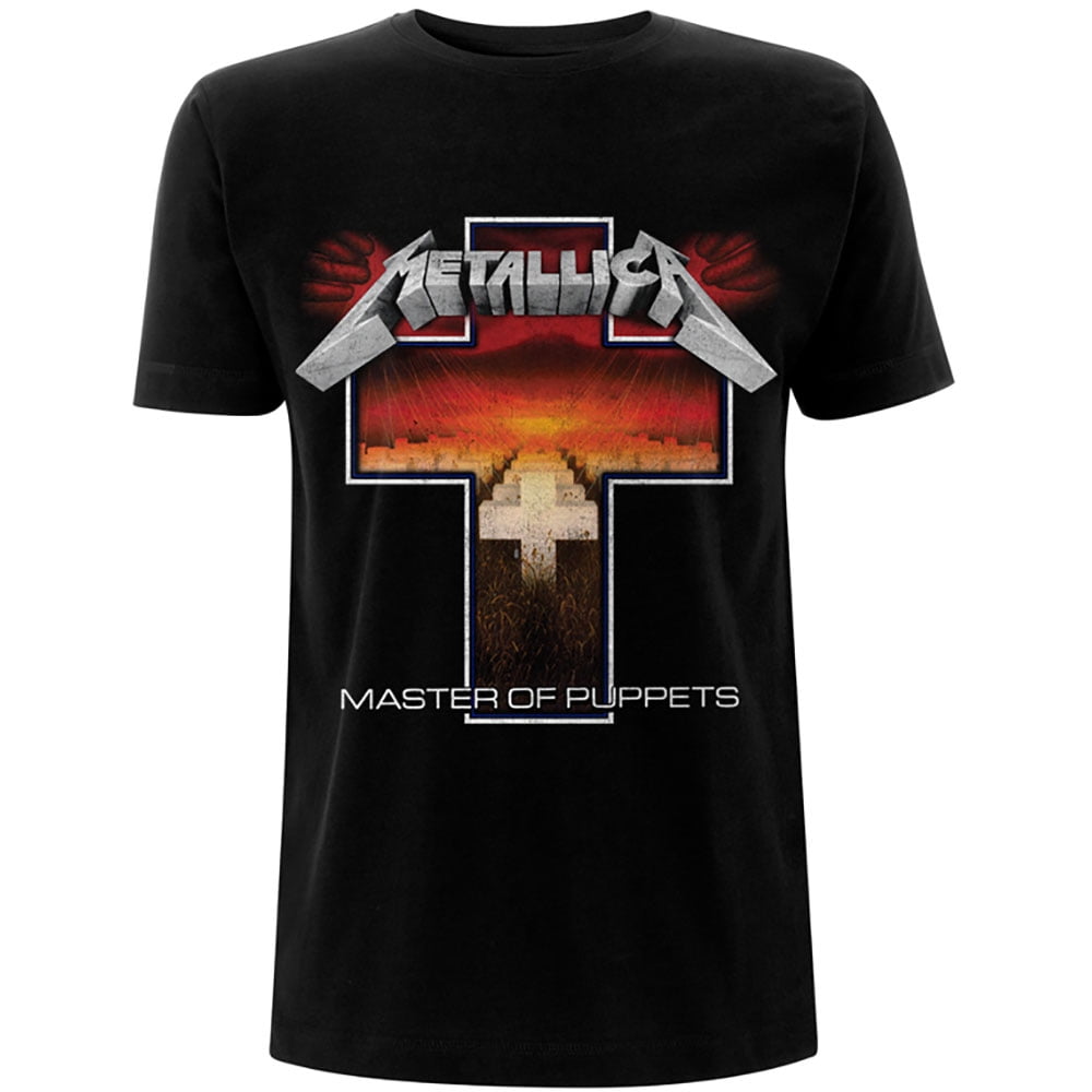 Metallica Unisex T-Shirt Master of Puppets Distressed (Medium
