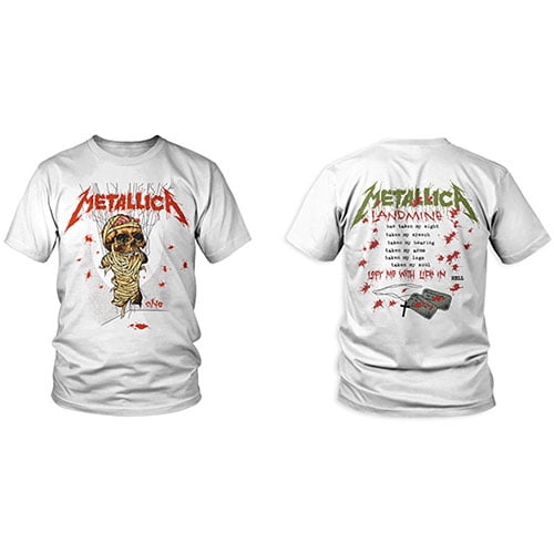 Metallica Men's One Landmine T-Shirt White 2X-Large