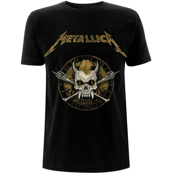 Men's Metallica Scary Guy Seal Slim Fit T-shirt Medium Black