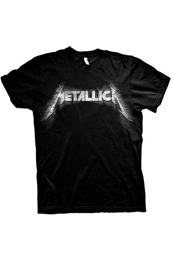 Men's Metallica Spiked (Back Print) Slim Fit T-shirt Large Black