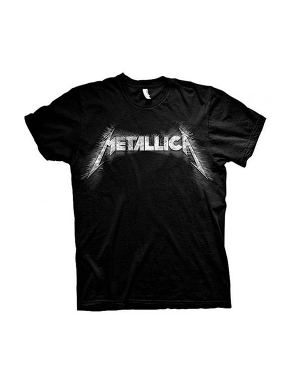 Men's Metallica Spiked (Back Print) Slim Fit T-shirt Medium Black