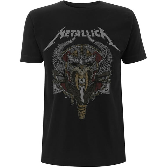 Men's Metallica Viking T-shirt Large Black