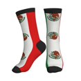 thumbnail image 1 of Men's Mexican-Flag Novelty Athletic Socks Women's Digital Printing Funky Patterned Crew Socks, 1 of 7