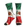 thumbnail image 1 of Men's Mexico-Flag- Print Novelty Athletic Socks Women's Digital Printing Funky Patterned Crew Socks, 1 of 7