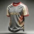 thumbnail image 1 of Men's Mexico Soccer Jersey Shirts 2026 Country Team Short Sleeve Crew Neck Fan International Football Shirt Retro Streetwear Top, 1 of 4