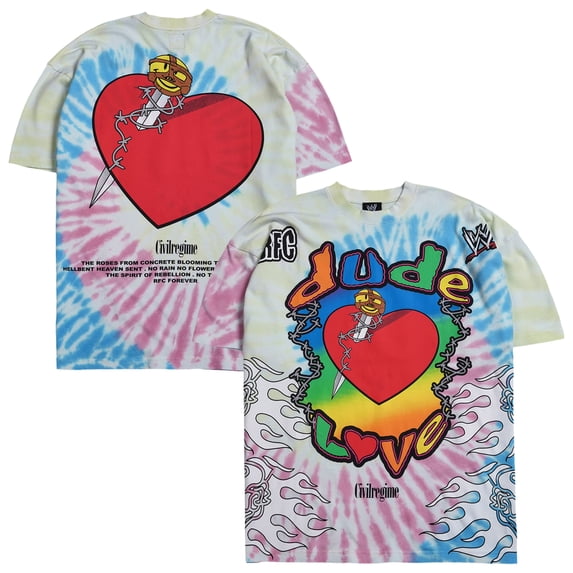 Men's Mick Foley Civil Regime Dude Love Have Mercy Tie Dye Boxy T-Shirt