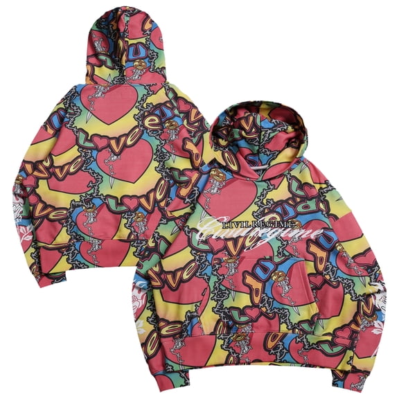 Men's Mick Foley Civil Regime Dude Love Love Shack Forever Hoodie