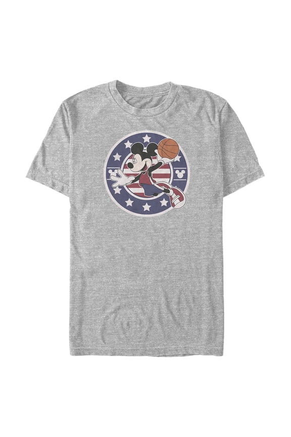 Men's Mickey & Friends Americana Dunk Graphic Tee Athletic Heather Large
