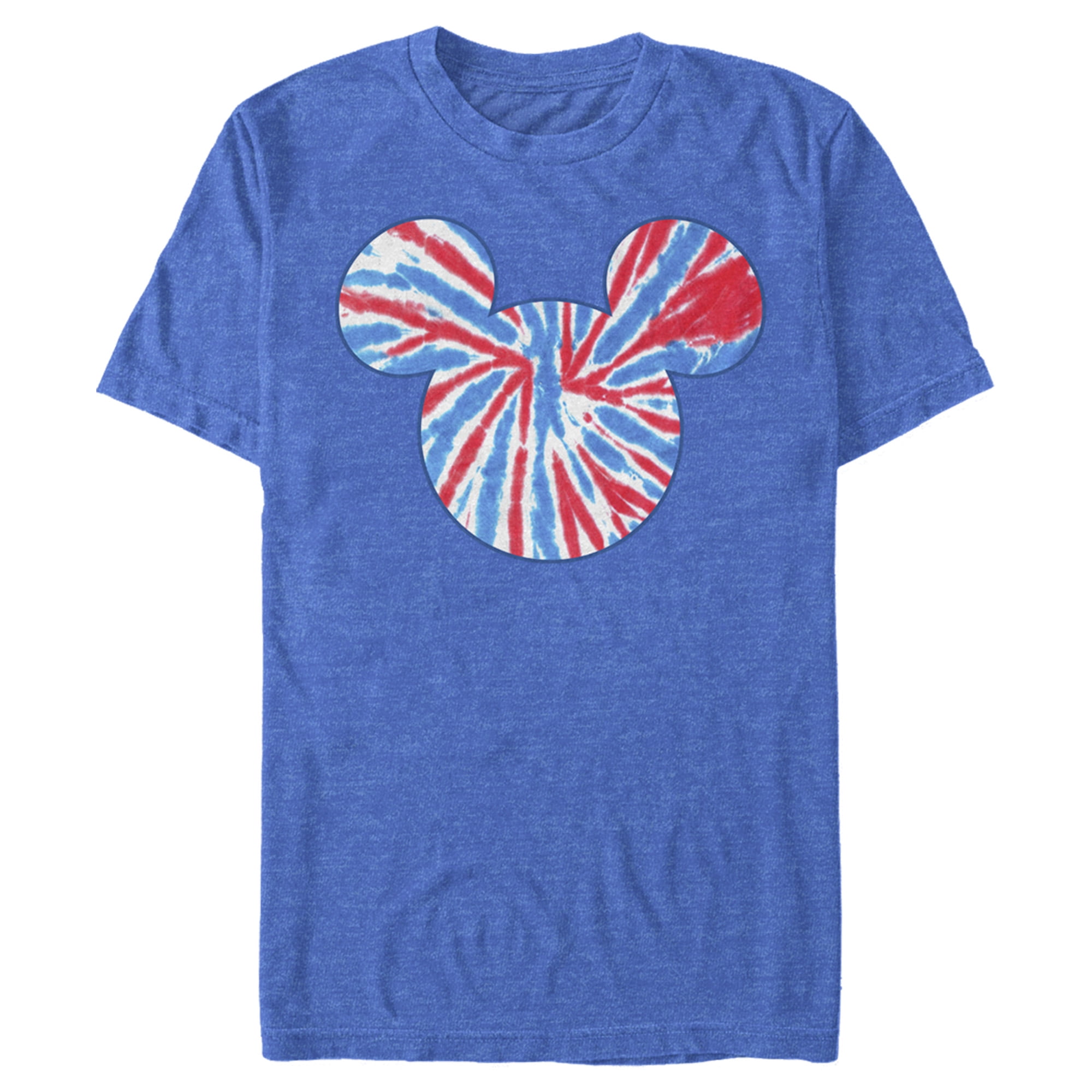 Men's Mickey & Friends Americana Tie Dye Graphic Tee Royal Blue