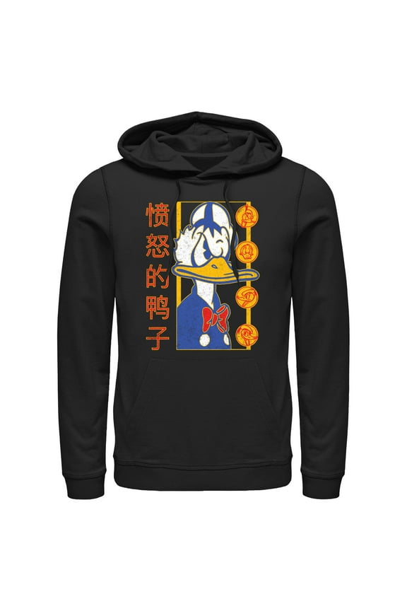 Men's Mickey & Friends Angry Donald Duck Pull Over Hoodie