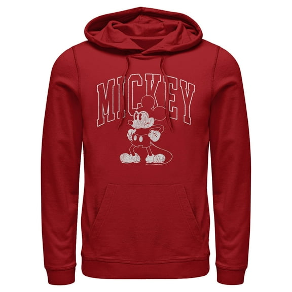 Men's Mickey & Friends Angry Mickey Distressed  Pull Over Hoodie