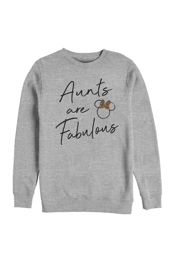Men's Mickey & Friends Aunts Are Fabulous Sweatshirt Athletic Heather Large